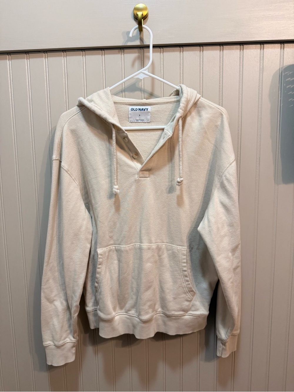 Old Navy Cream Pullover Hoodie Sweatshirt - Women's